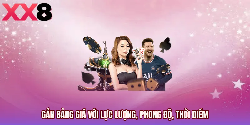 Gắn bảng giá với lực lượng, phong độ, thời điểm