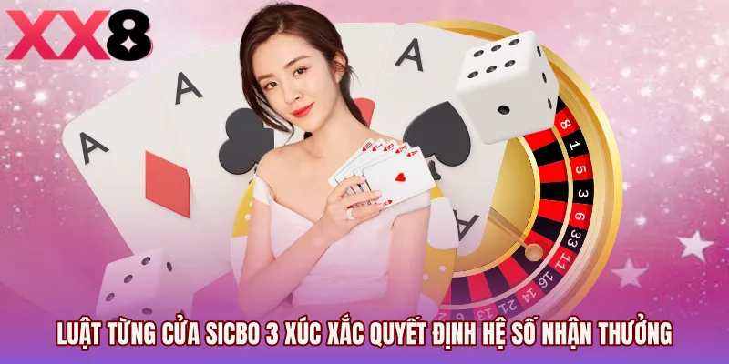 Luật từng cửa Sicbo 3 xúc xắc quyết định hệ số nhận thưởng