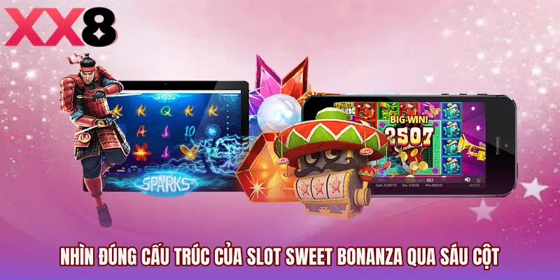 Nhìn đúng cấu trúc của Slot Sweet Bonanza qua sáu cột
