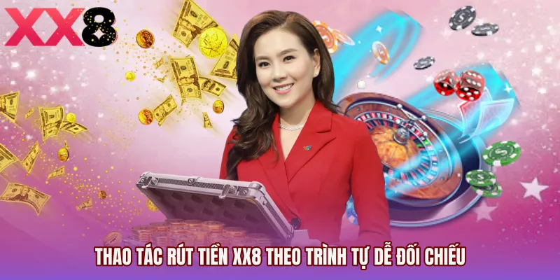 Thao tác Rút tiền XX8 theo trình tự dễ đối chiếu
