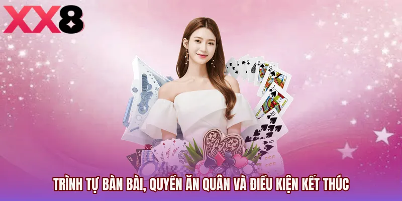Trình tự bàn bài, quyền ăn quân và điều kiện kết thúc
